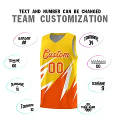 Gold Abstract Mountain Pattern Basketball Jersey 3