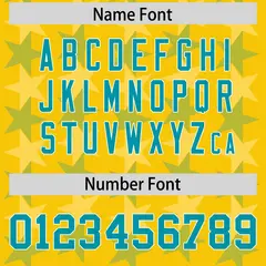 Gold Aqua All Star Graffiti Pattern Football Jersey 4