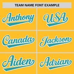 Gold Aqua Color Block Varsity Letterman Baseball Jacket 3