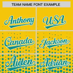 Gold Aqua Gradient Polka Dot Varsity Full-Snap Letterman Baseball Jacket 3