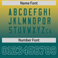 Gold Aqua Gradient Side Pattern Authentic Football Jersey 4