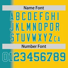 Gold Aqua Pinstripe Gradient Baseball Jersey 4