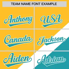 Gold Aqua Raglan Sleeves Varsity Full-Snap Letterman Jacket 3