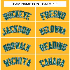 Gold Aqua White-Black Classic Hockey Jersey 3