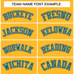 Gold Aqua White-Black Classic Hockey Jersey 3