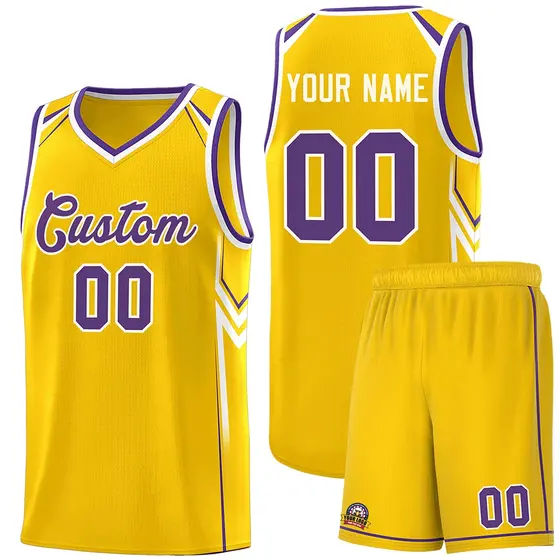 Gold Arrow Graffiti Sports Uniform Basketball Jersey