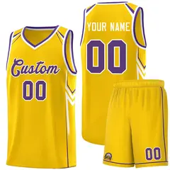 Gold Arrow Graffiti Sports Uniform Basketball Jersey