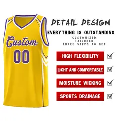 Gold Arrow Graffiti Sports Uniform Basketball Jersey 2