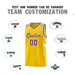 Gold Arrow Graffiti Sports Uniform Basketball Jersey 4