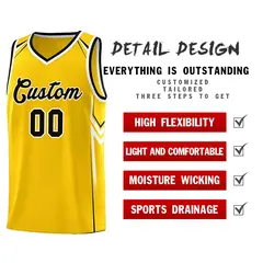Gold Arrow Graffiti Sports Uniform Basketball Jersey 2