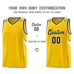 Gold Arrow Graffiti Sports Uniform Basketball Jersey 3