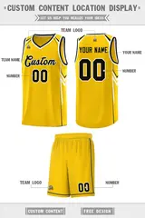 Gold Arrow Graffiti Sports Uniform Basketball Jersey 5