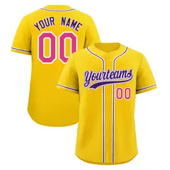 Gold Baseball Jersey 1