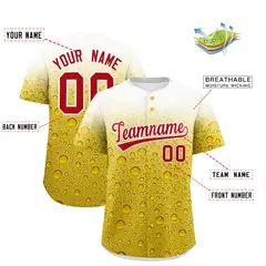 Gold Beer Day Parties Baseball Jersey 2