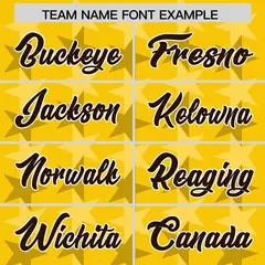 Gold Black All Star Graffiti Pattern Football Jersey 3
