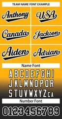 Gold Black Black-White Gradient Two-Button Softball Jersey 3