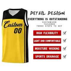 Gold Black Classic Sets Basketball Jersey 2
