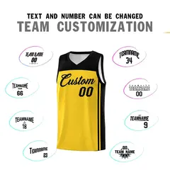 Gold Black Classic Sets Basketball Jersey 4