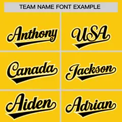 Gold Black Color Block Authentic Baseball Jersey 3