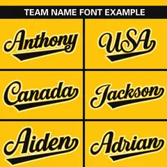 Gold Black Color Block Raglan Sleeves Baseball Jersey 3