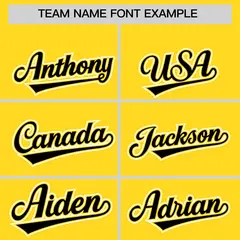 Gold Black Flame Outline Side Pattern Baseball Jersey 3