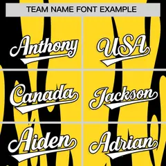 Gold Black Flame Pattern Authentic Pullover Baseball Jersey 3