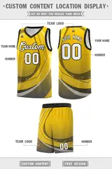 Gold Black Galaxy Graffiti Basketball Jersey 2