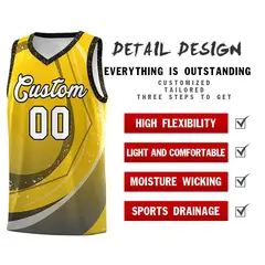 Gold Black Galaxy Graffiti Basketball Jersey 4