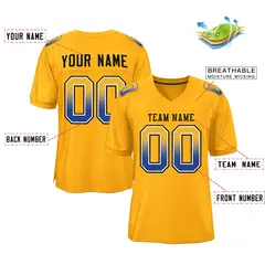 Gold Black-Gold Gradient Outdoor Football Jersey 2