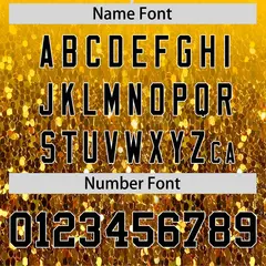 Gold Black Gradient Sparkle-Effect Authentic Baseball Jersey 4