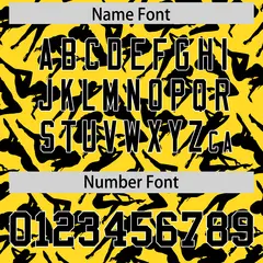Gold Black Playboy Graffiti Pattern Baseball Jersey 4