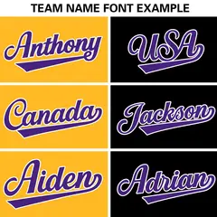 Gold Black-Purple Two Tone Full-Snap Split Letterman Jacket 7