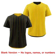 Gold Black Reversible Stripe Baseball Jersey 8
