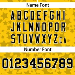 Gold Black Star Graffiti Pattern Authentic Baseball Jersey 4