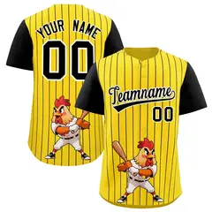 Gold Black Stripe Animals Graffiti Raglan Baseball Jersey