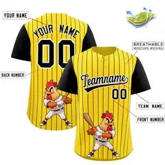 Gold Black Stripe Animals Graffiti Raglan Baseball Jersey 2