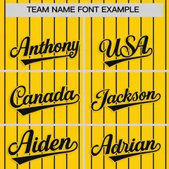 Gold Black Stripe Raglan Authentic Baseball Jersey 3