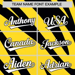 Gold Black Tiger Stripe Gradient Baseball Jersey 3