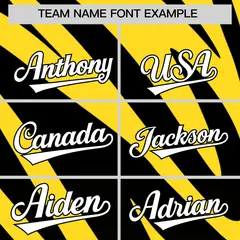 Gold Black Tiger Stripe Gradient Baseball Jersey 3