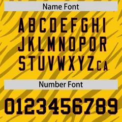 Gold Black Tiger Stripe Graffiti Pattern Football Jersey 4