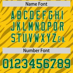 Gold Black Tiger Stripe Graffiti Pattern Football Jersey 4
