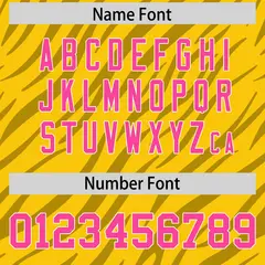 Gold Black Tiger Stripe Graffiti Pattern Football Jersey 4
