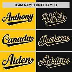Gold Black Two Tone Striped Authentic Baseball Jersey 3