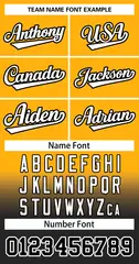 Gold Black White-Black Gradient Two-Button Softball Jersey 3