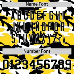 Gold Black White Camo Gradient Fashion Baseball Jersey 4