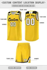 Gold Black White Classic Sports Basketball Jersey 2