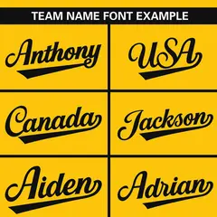 Gold Black-White Color Block Authentic Baseball Jersey 3