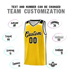 Gold Black White Color Charge Series Team Basketball Jersey 4