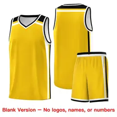 Gold Black White Color Charge Series Team Basketball Jersey 7
