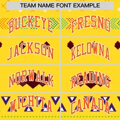 Gold Black White Mexican Style Baseball Jersey 3